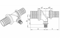Тройник RAUTITAN PX с повышенным сопротивлением на проходе
