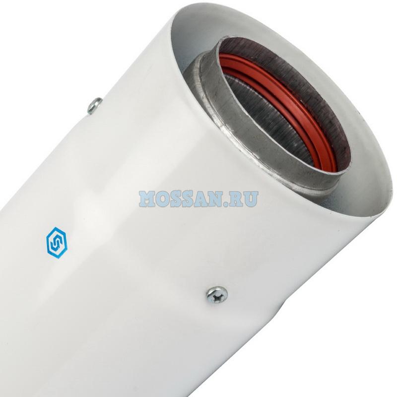 STOUT  Элемент дымохода  DN60/100 труба коаксиальная телескопическая 470-750 мм п/м, уплотнения и хомут в комплекте дымоходы