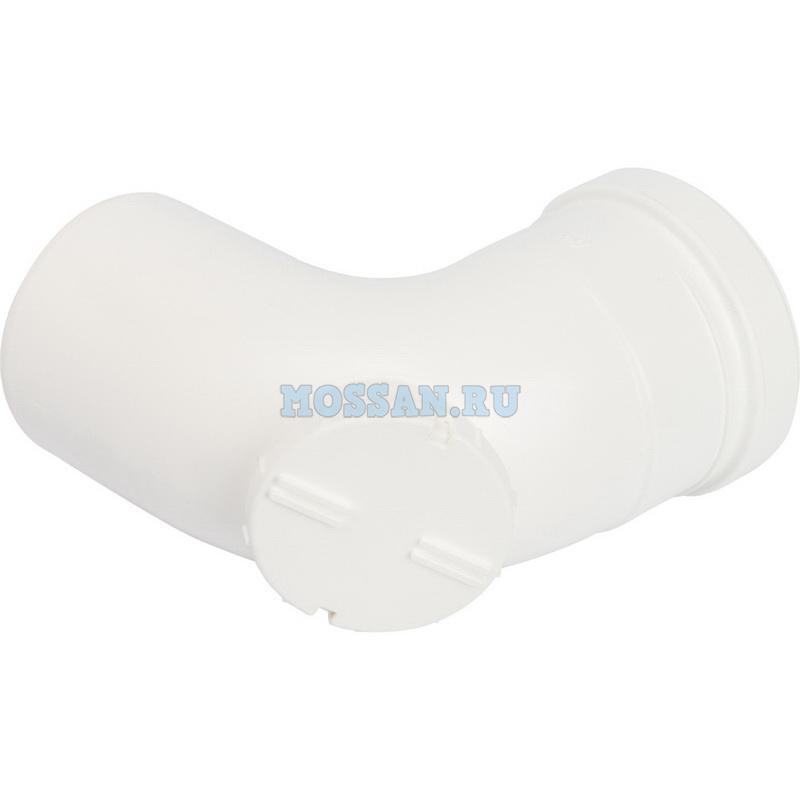 STOUT   Элемент дымохода конденсац. угол 87° с инспекцией DN80 м/п PP-FE дымоходы