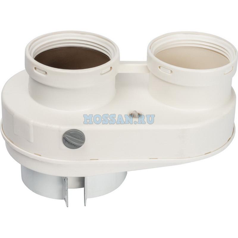 STOUT  Элемент дымохода DN80/80 адаптер для подкл. разд. труб (совместимый  Baxi ) PP-Ryton дымоходы