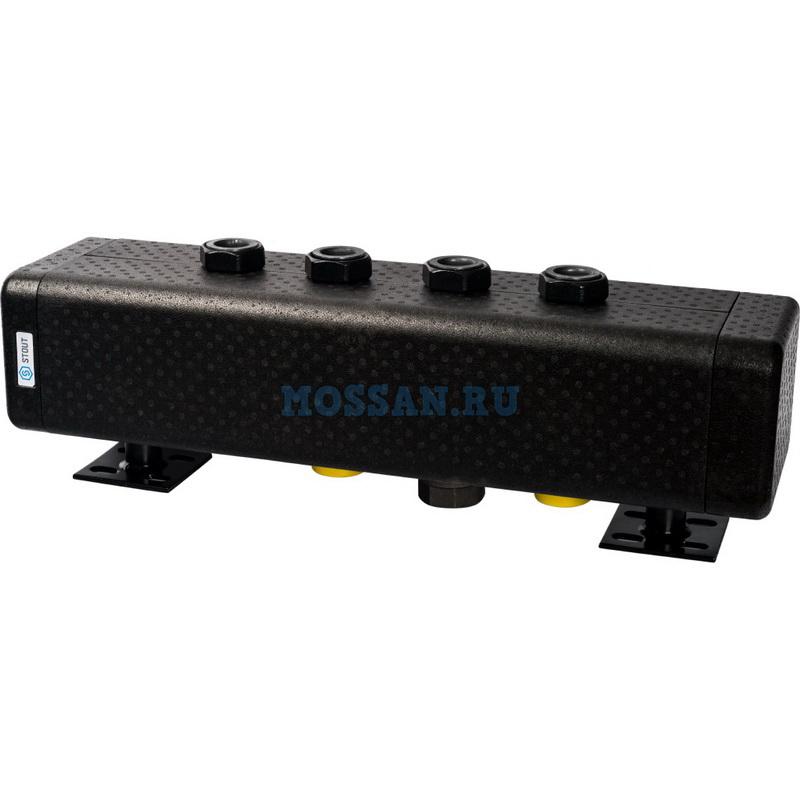 STOUT  Стальной распределительный коллектор 2 отопительных контура. В теплоизоляции DN 32 Группы быстрого монтажа