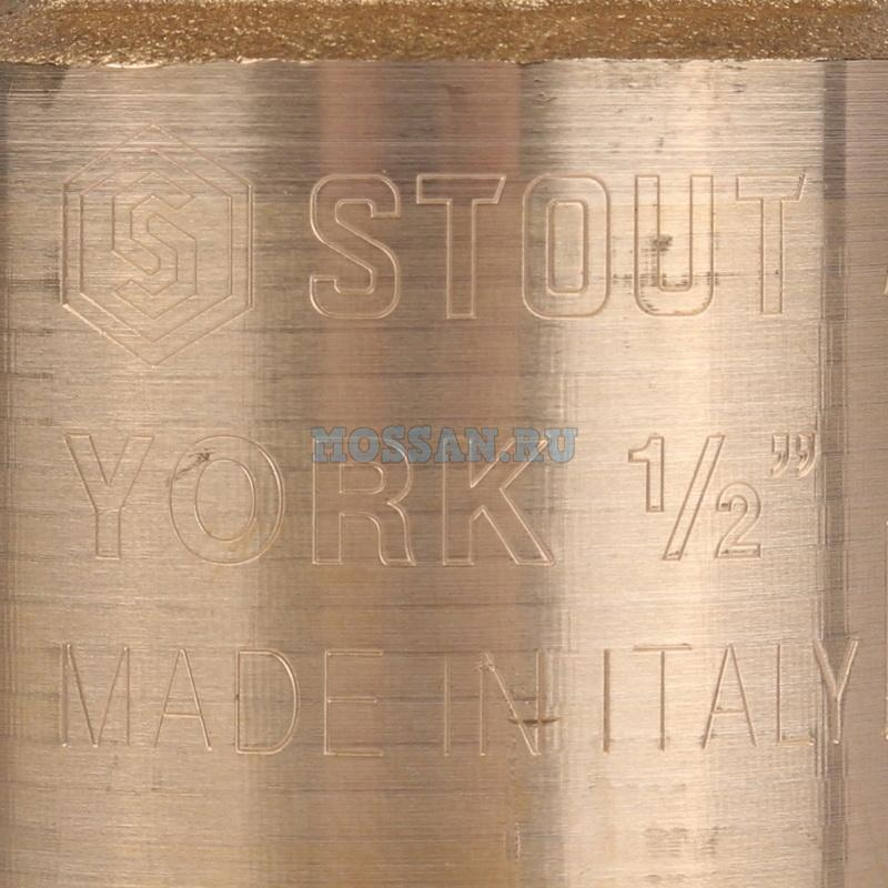 STOUT  1/2" Клапан обратный пружинный муфтовый с пластиковым седлом предохранительная арматура