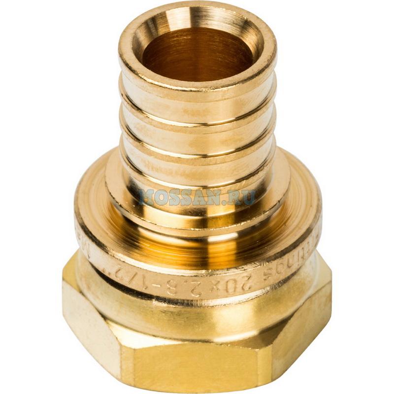 STOUT  Переходник с накидной гайкой 20xG 1/2" для труб из сшитого полиэтилена аксиальный Аксиальные