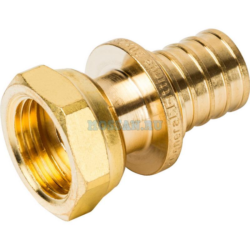 STOUT  Переходник с накидной гайкой 20xG 1/2" для труб из сшитого полиэтилена аксиальный Аксиальные