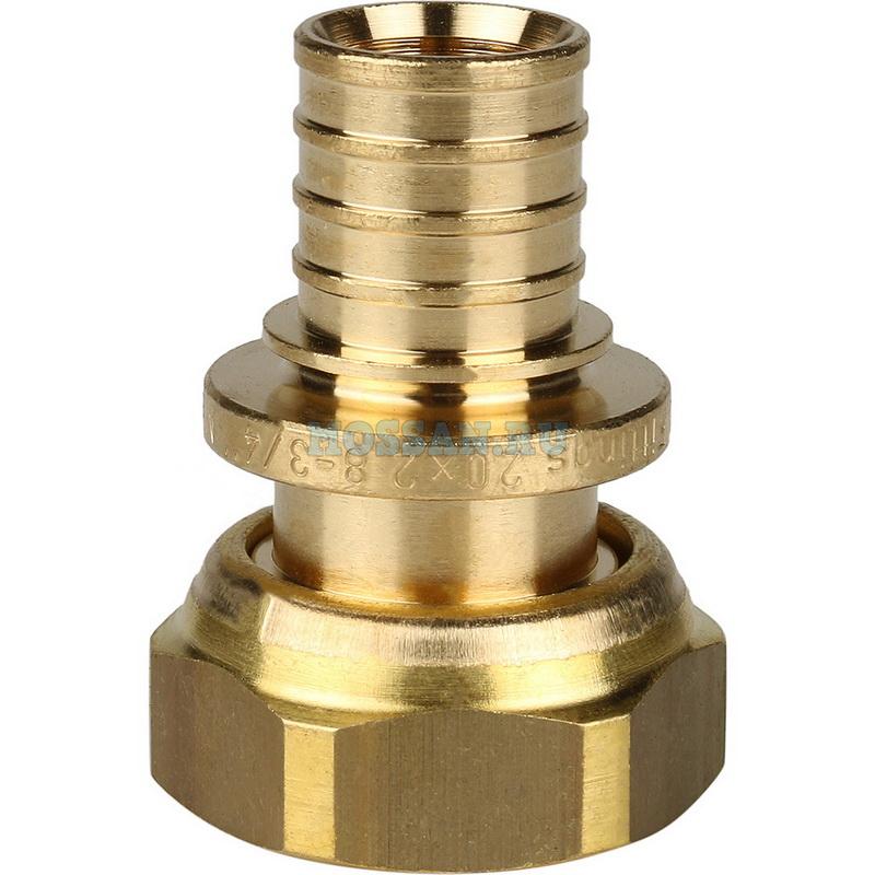 STOUT  Переходник с накидной гайкой 20xG 3/4" для труб из сшитого полиэтилена аксиальный Аксиальные
