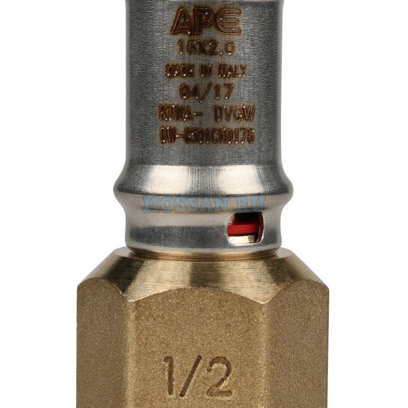 STOUT   Переходник с внутренней резьбой 1/2"х16 для металлопластиковых труб прессовой Пресс-фитинги