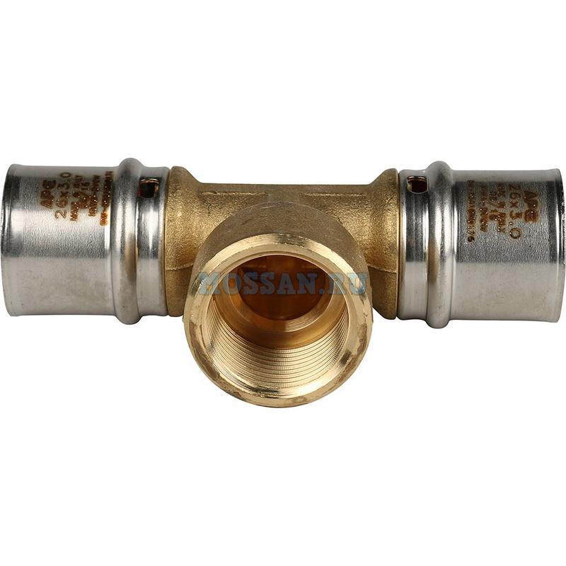 STOUT   Тройник-переходник с внутренней резьбой 26х3/4"х26 для металлопластиковых труб прессовой Пресс-фитинги