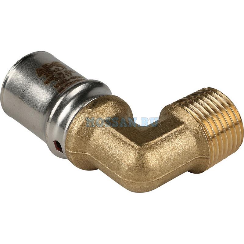 STOUT   Угольник-переходник с наружной резьбой 1/2"х20 для металлопластиковых труб прессовой Пресс-фитинги