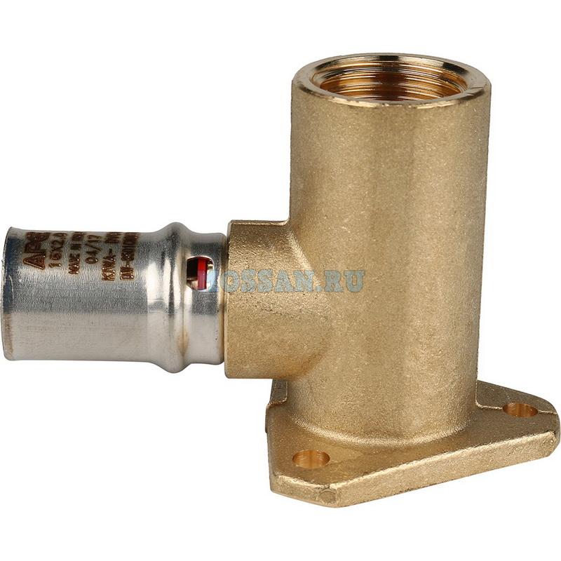 STOUT   Угольник настенный с креплением удлинённый 1/2"х16 для металлопластиковых труб прессовой Пресс-фитинги