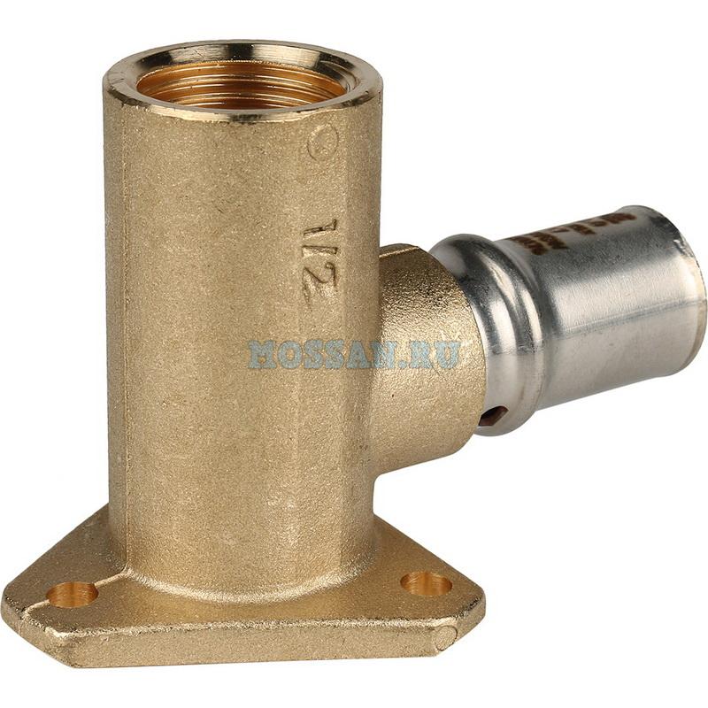 STOUT   Угольник настенный с креплением удлинённый 1/2"х16 для металлопластиковых труб прессовой Пресс-фитинги