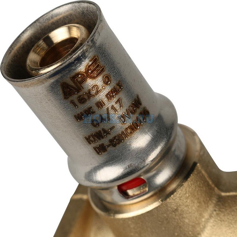 STOUT   Угольник настенный с креплением удлинённый 1/2"х16 для металлопластиковых труб прессовой Пресс-фитинги