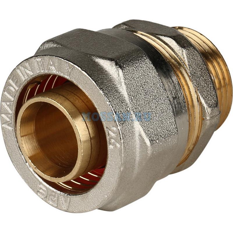 STOUT   Переходник с наружной резьбой 3/4"х26 для металлопластиковых труб винтовой Винтовые