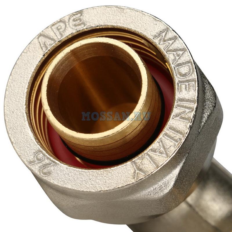 STOUT   Угольник  90° 26х26 для металлопластиковых труб винтовой Винтовые