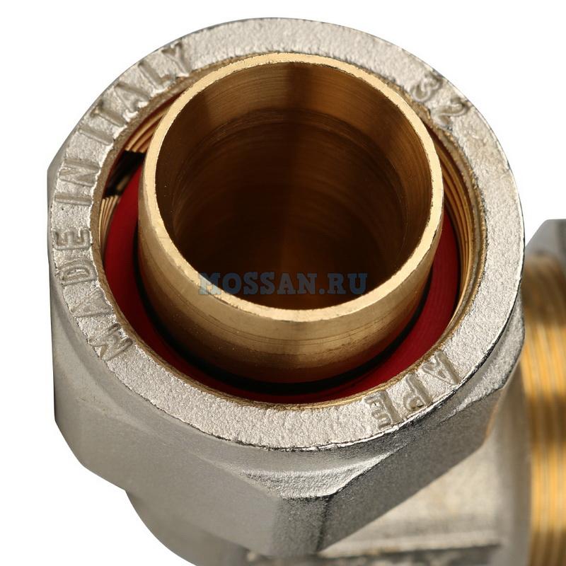 STOUT   Угольник  90° 32x32 для металлопластиковых труб винтовой Винтовые