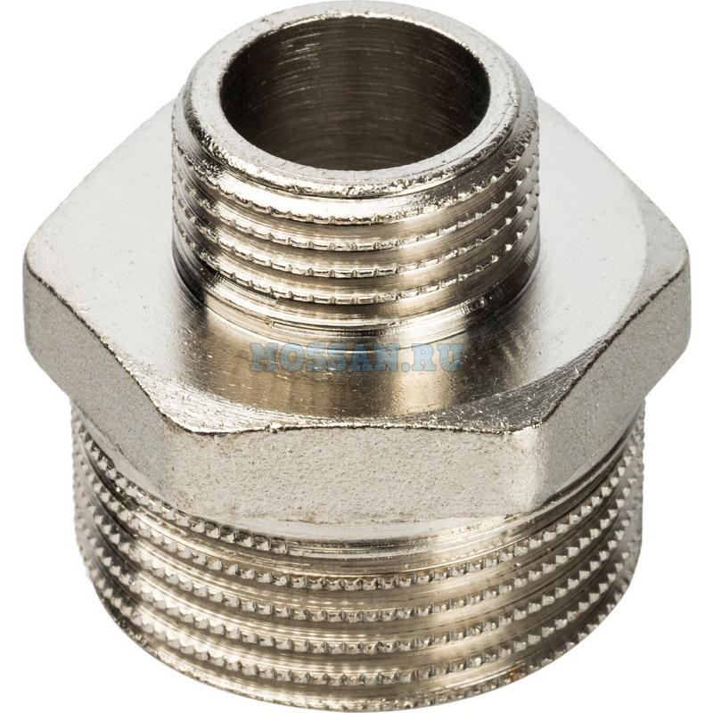 STOUT  Ниппель НН переходной никелированный 1"X1/2 Резьбовые