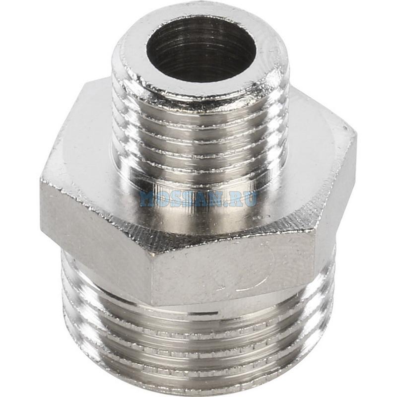 STOUT  Ниппель НН переходной никелированный 1/2X1/4 Резьбовые