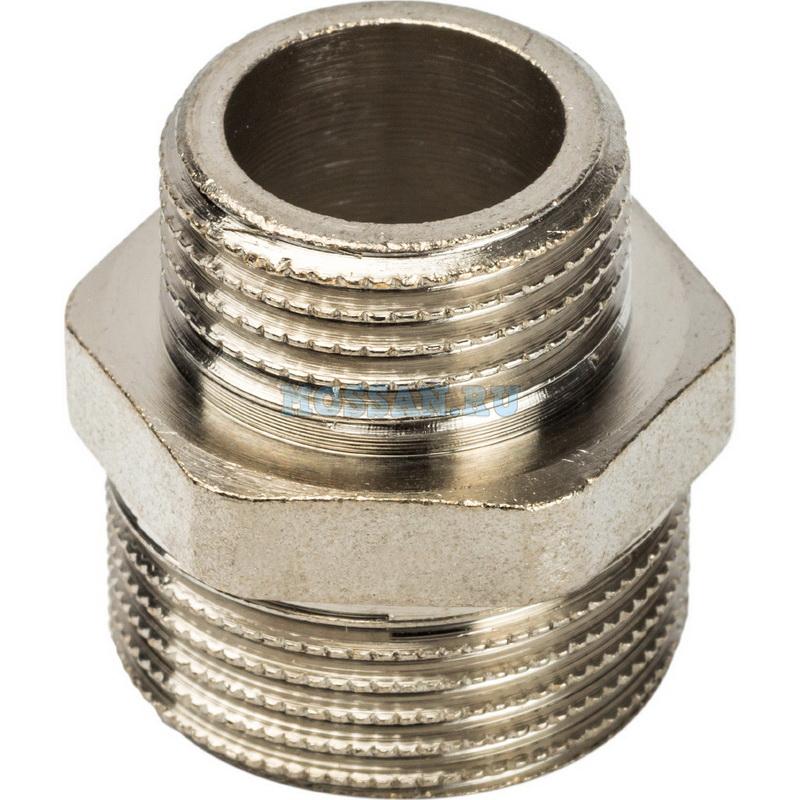STOUT  Ниппель НН переходной никелированный 3/4X1/2 Резьбовые