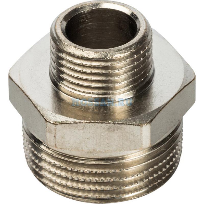 STOUT  Ниппель НН переходной никелированный 3/4X3/8 Резьбовые