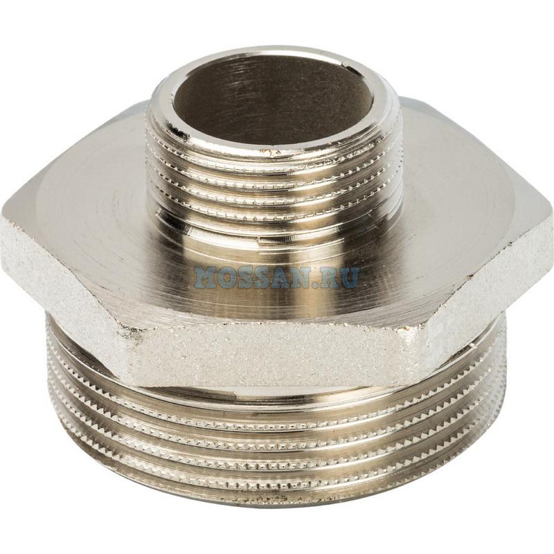 STOUT  Ниппель НН переходной никелированный 1"1/2X3/4 Резьбовые
