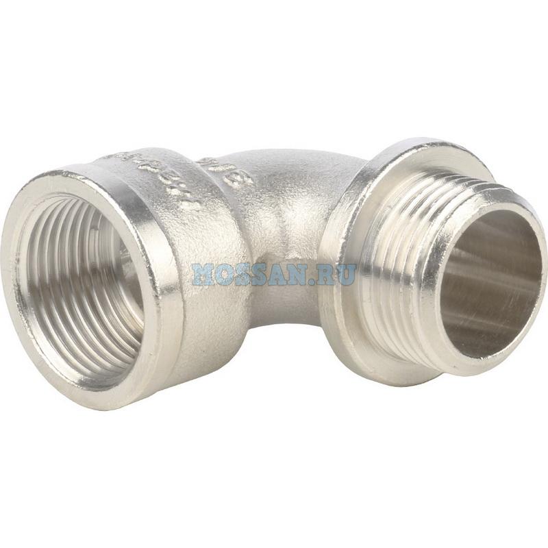 STOUT  Угольник с упором НВ никелированный 3/4" Резьбовые