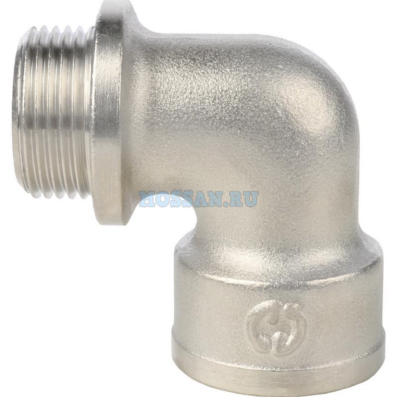 STOUT  Угольник с упором НВ никелированный 3/4" Резьбовые
