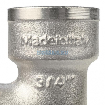 STOUT  Угольник с упором НВ никелированный 3/4" Резьбовые