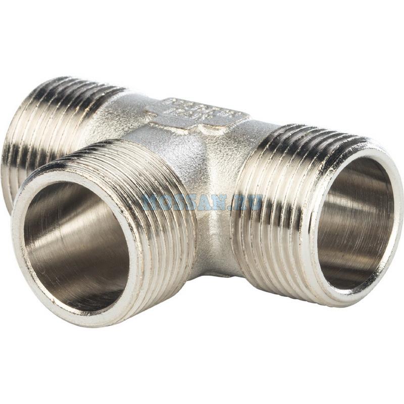 STOUT  Тройник НН никелированный 1"X1"X1" Резьбовые