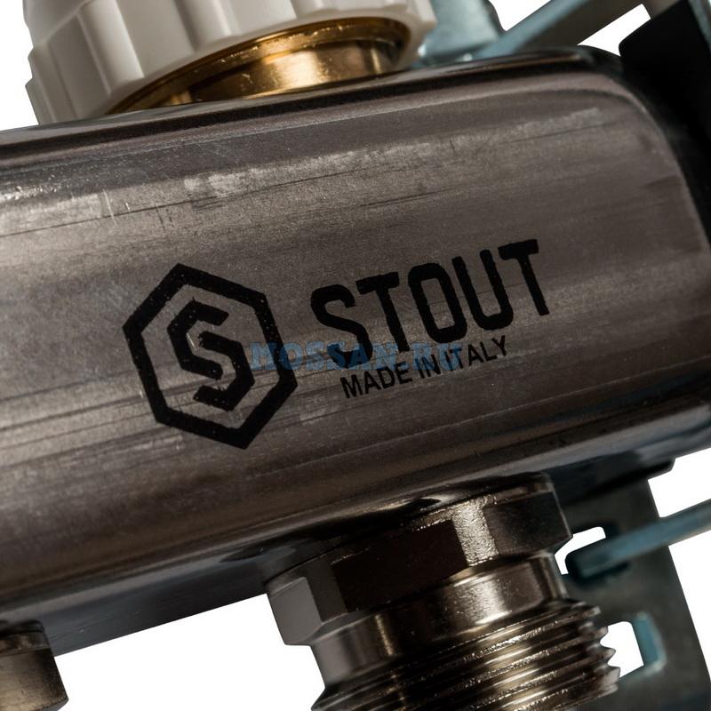 STOUT  Коллектор из нержавеющей стали в сборе с расходомерами 3 вых. коллекторы и коллекторные группы