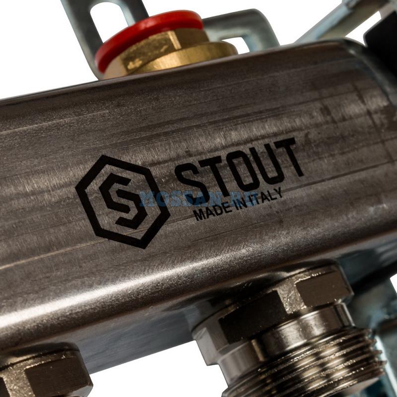 STOUT  Коллектор из нержавеющей стали в сборе без расходомеров 9 вых. коллекторы и коллекторные группы