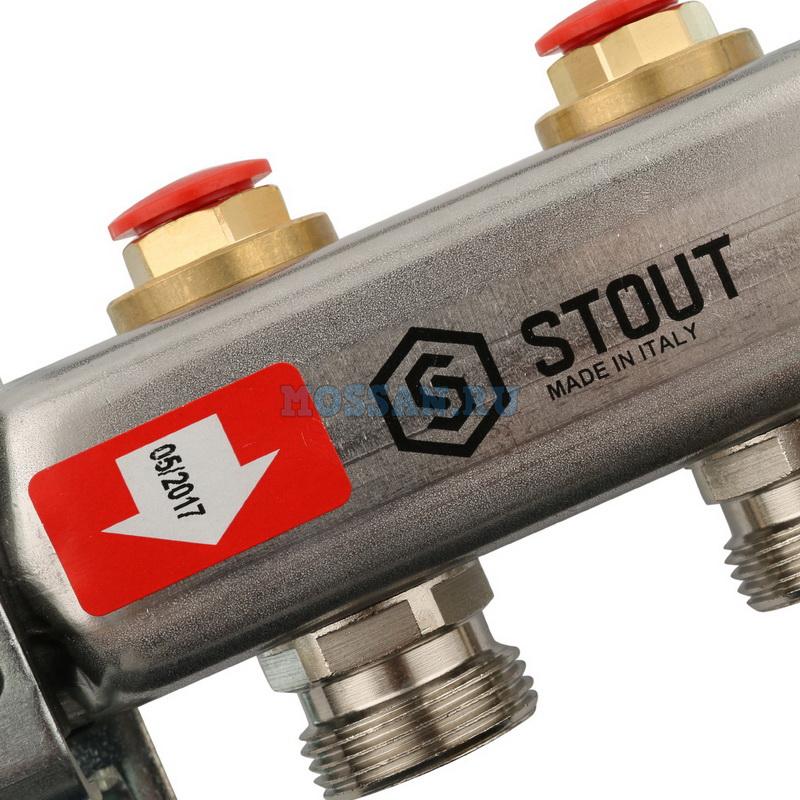 STOUT  Коллектор из нержавеющей стали без расходомеров 2 вых. коллекторы и коллекторные группы