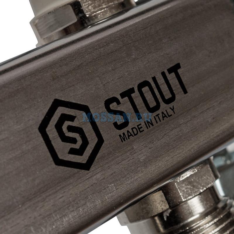 STOUT  Коллектор из нержавеющей стали для радиаторной разводки 6 вых. коллекторы и коллекторные группы
