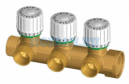 Коллектор балансировочный с преднастройкой, 3/4", отв. 4шт.М24х19