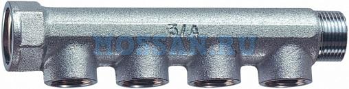 Коллект. 3/4" (ВР-НР) с 4 отв. М24х19 (межосев. 36 мм)