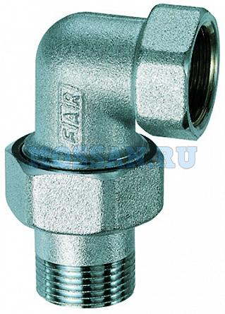 Угловой трехсоставной фитинг  3/4"(ВР-американка)