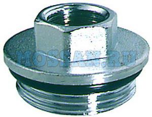 Хромированный концевой переходник 1 1/2" НР х 1" ВР