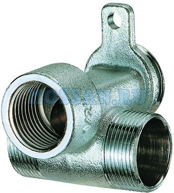 Настенный тройник  1/2" ВР -М24х19-М24х19, хром.