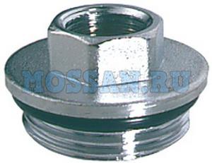Хромированный концевой переходник  3/4"НР х 1/4"ВР