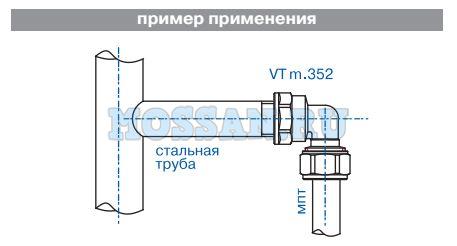 ФИТИНГ ОБЖИМНОЙ – УГОЛЬНИК С ПЕРЕХОДОМ НА ВНУТРЕННЮЮ РЕЗЬБУ