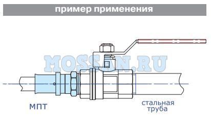 ПРЕСС-ФИТИНГ С ПЕРЕХОДОМ НА НАРУЖНУЮ РЕЗЬБУ