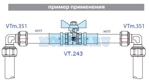 КРАН ШАРОВОЙ С ПРЕСС-СОЕДИНЕНИЕМ