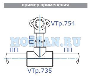 ФИТИНГ ПОЛИПРОПИЛЕНОВЫЙ – ТРОЙНИК ПЕРЕХОДНОЙ