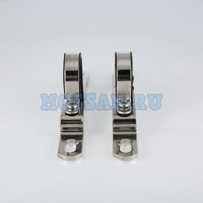 ПАРА НИЗКИХ КРОНШТЕЙНОВ ДЛЯ КОЛЛЕКТОРОВ ИЗ НЕРЖАВЕЮЩЕЙ СТАЛИ