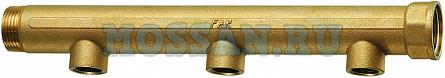 Модульн. Коллектор 1 1/2" (ВР-НР) с 3 отв 3/4"(ВР), 100мм
