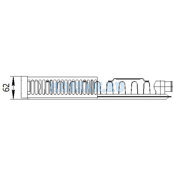 Стальной панельный радиатор AXIS 11 500x 500 Ventil