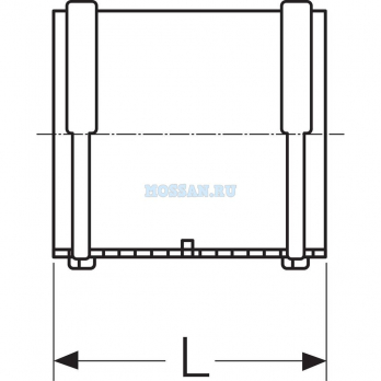 МУФТА ДВУХРАСТРУБНАЯ REHAU 125
